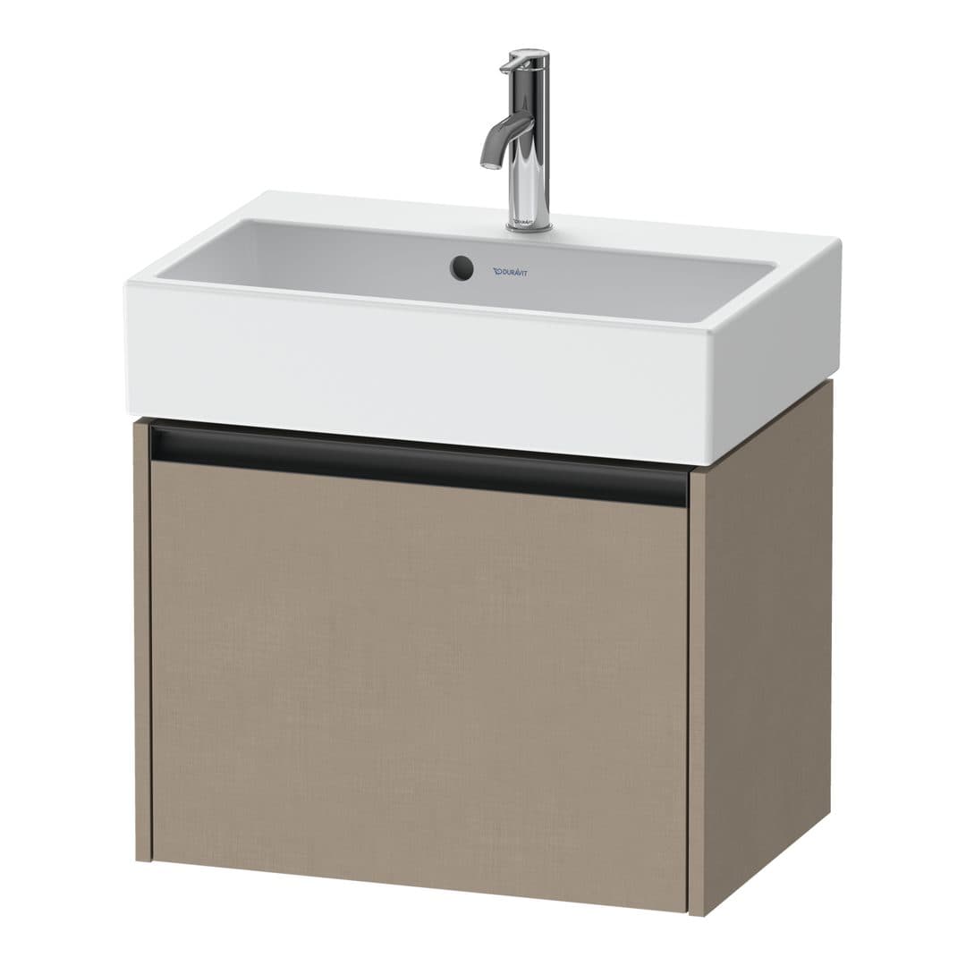Duravit Ketho.2 – Έπιπλο Νιπτήρα – 584 mm, 1 συρτάρι, νιπτήρας κέντρο, Compact – Linen Matt, Decor (K25073075750000)