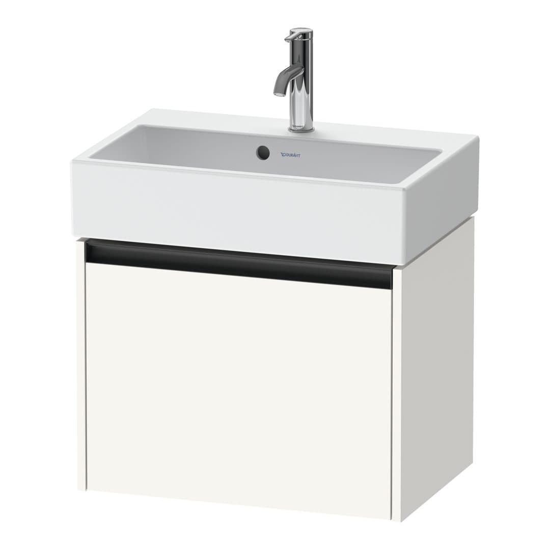Duravit Ketho.2 – Έπιπλο Νιπτήρα – 584 mm, 1 συρτάρι, νιπτήρας κέντρο, Compact – White Super Matt, Decor (K25073084840000)