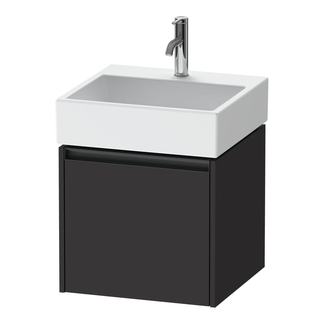 Duravit Ketho.2 – Έπιπλο Νιπτήρα – 484 mm, 1 συρτάρι, νιπτήρας κέντρο, 484 x 460 x 440 mm – Graphite Super Matt, Decor (K25074080800000)