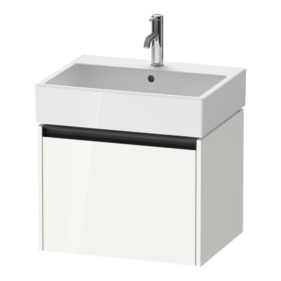 Duravit Ketho.2 – Έπιπλο Νιπτήρα – 584 mm, 1 συρτάρι, νιπτήρας κέντρο, 584 x 460 x 440 mm – White High Gloss, Decor (K25075022220000)