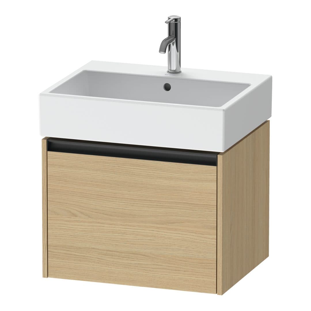 Duravit Ketho.2 – Έπιπλο Νιπτήρα – 584 mm, 1 συρτάρι, νιπτήρας κέντρο, 584 x 460 x 440 mm – Natural oak, Decor (K25075030300000)