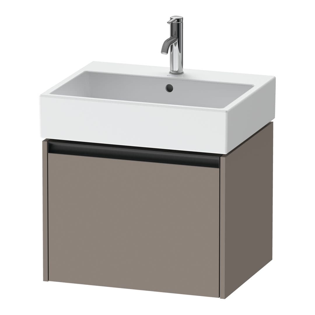 Duravit Ketho.2 – Έπιπλο Νιπτήρα – 584 mm, 1 συρτάρι, νιπτήρας κέντρο, 584 x 460 x 440 mm – Basalte Matt, Decor (K25075043430000)