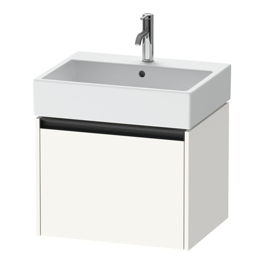 Duravit Ketho.2 – Έπιπλο Νιπτήρα – 584 mm, 1 συρτάρι, νιπτήρας κέντρο, 584 x 460 x 440 mm – White Super Matt, Decor (K25075084840000)