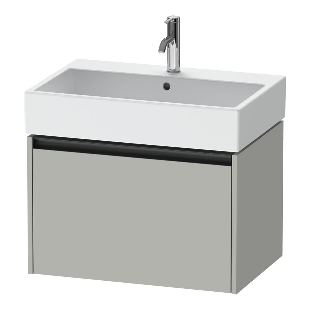 Duravit Ketho.2 – Έπιπλο Νιπτήρα – 684 mm, 1 συρτάρι, νιπτήρας κέντρο – Concrete grey Matt, Decor (K25076007070000)