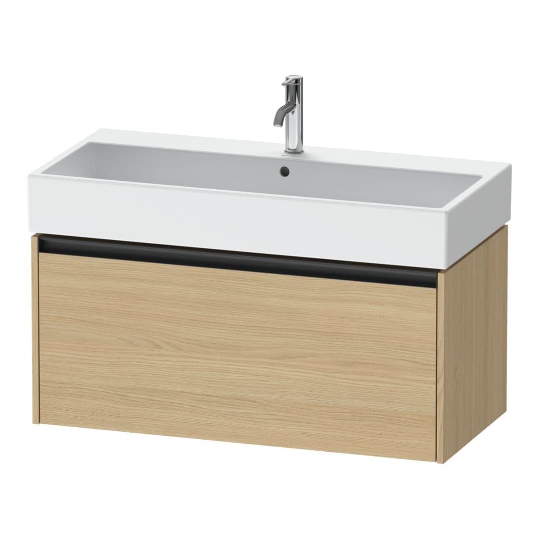Duravit Ketho.2 – Έπιπλο Νιπτήρα – 984 mm, 1 συρτάρι, νιπτήρας κέντρο, 984 x 460 x 440 mm – Natural oak, Decor (K25078030300000)