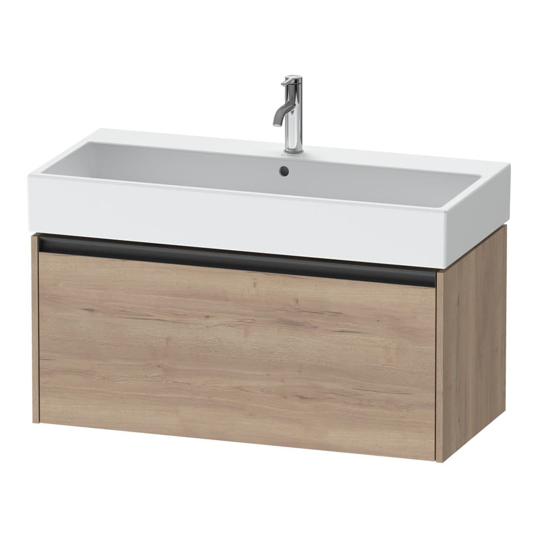 Duravit Ketho.2 – Έπιπλο Νιπτήρα – 984 mm, 1 συρτάρι, νιπτήρας κέντρο, 984 x 460 x 440 mm – Marbled Oak Matt, Decor (K25078055550000)