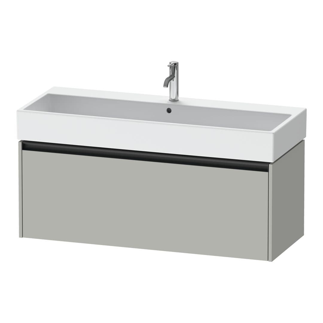 Duravit Ketho.2 – Έπιπλο Νιπτήρα – 1184 mm, 1 συρτάρι, νιπτήρας κέντρο – Concrete grey Matt, Decor (K25079007070000)