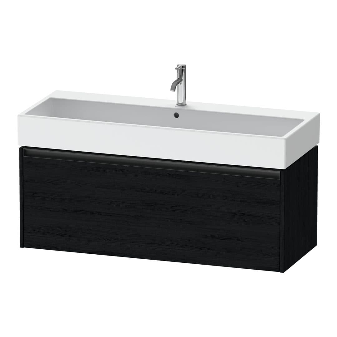 Duravit Ketho.2 – Έπιπλο Νιπτήρα – 1184 mm, 1 συρτάρι, νιπτήρας κέντρο – Black oak Matt, Decor (K25079016160000)