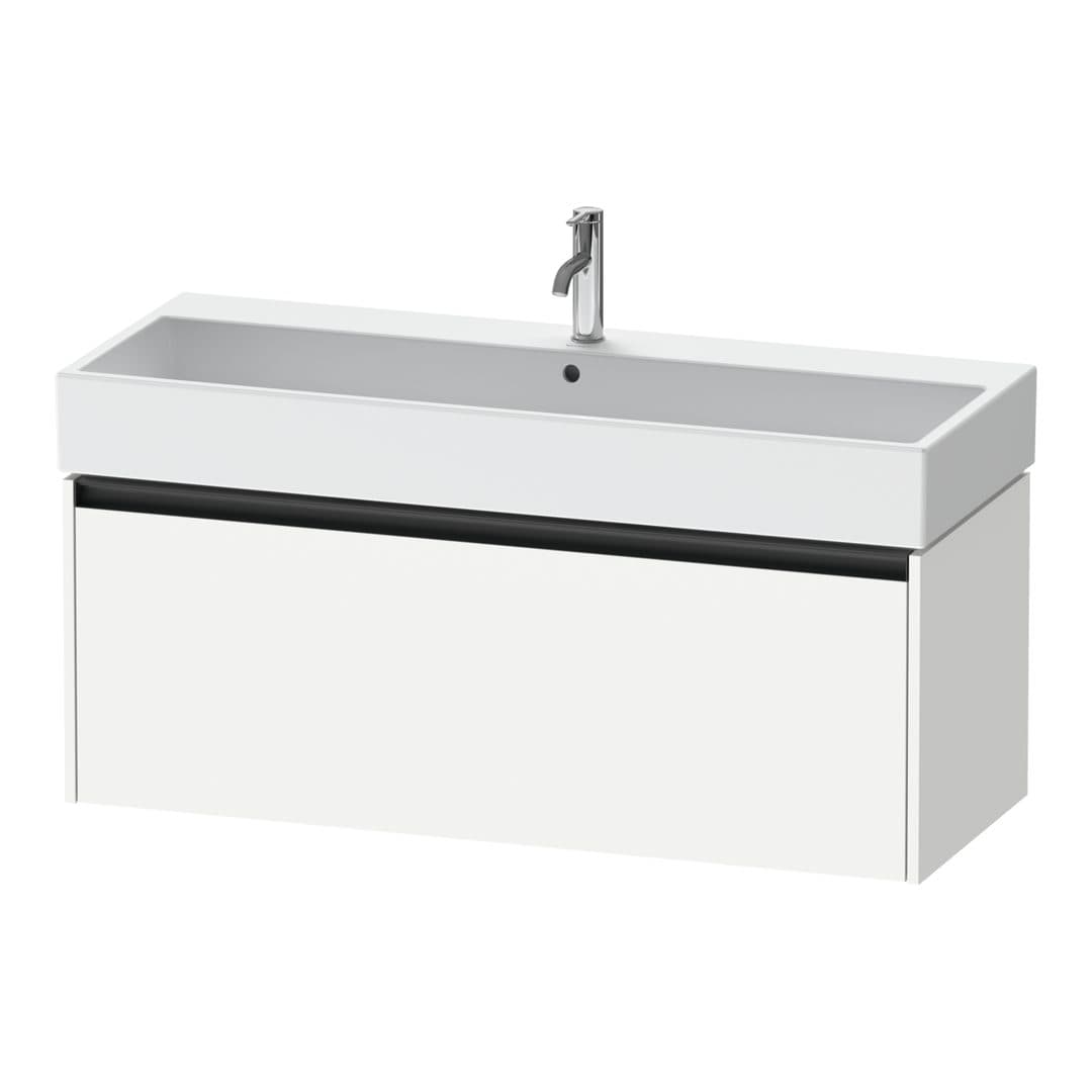 Duravit Ketho.2 – Έπιπλο Νιπτήρα – 1184 mm, 1 συρτάρι, νιπτήρας κέντρο – White Matt, Decor (K25079018180000)