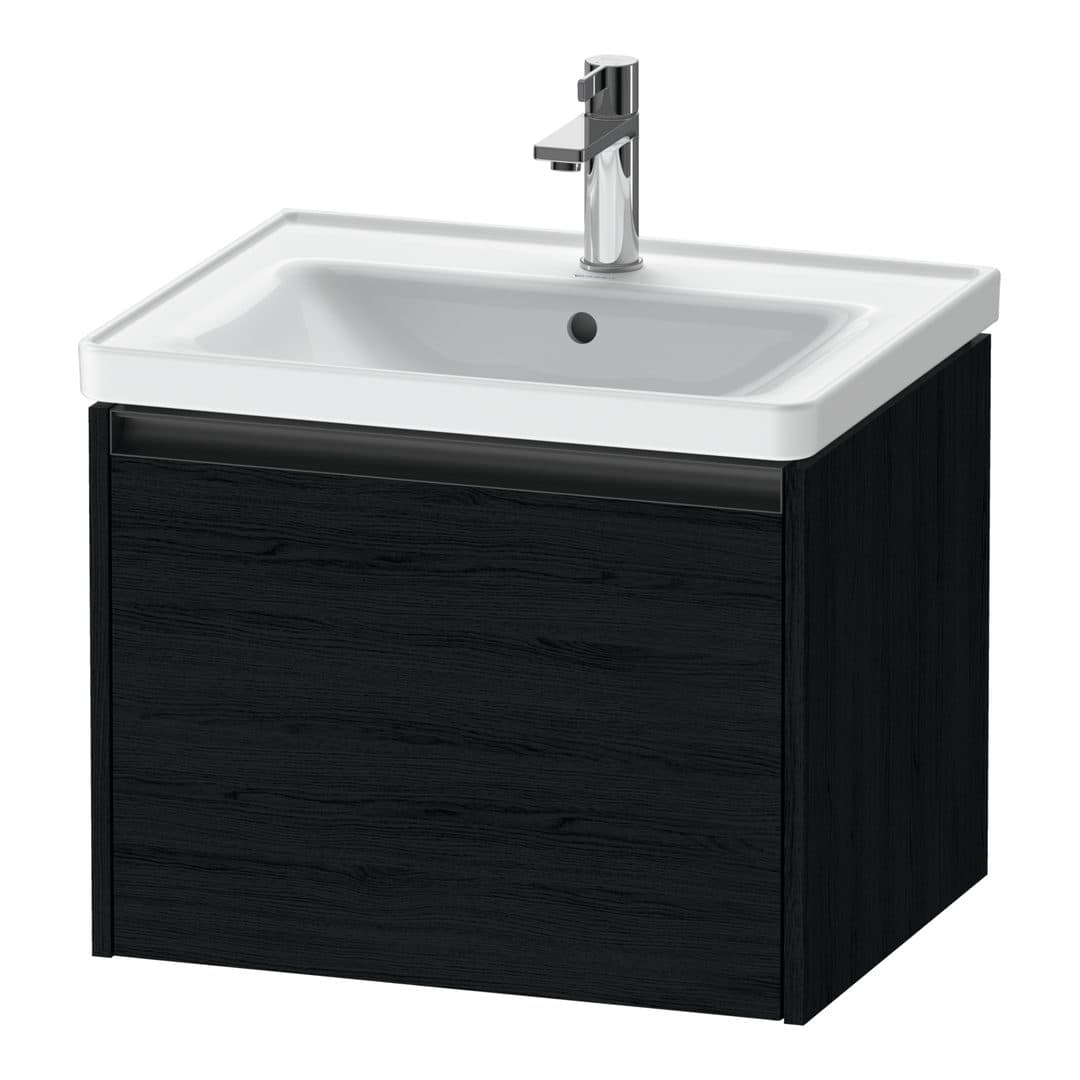 Duravit Ketho.2 – Έπιπλο Νιπτήρα – 584 mm, 1 συρτάρι, νιπτήρας κέντρο, 584 x 455 x 440 mm – Black oak Matt, Decor (K25081016160000)