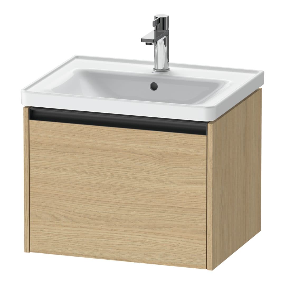 Duravit Ketho.2 – Έπιπλο Νιπτήρα – 584 mm, 1 συρτάρι, νιπτήρας κέντρο, 584 x 455 x 440 mm – Natural oak, Decor (K25081030300000)