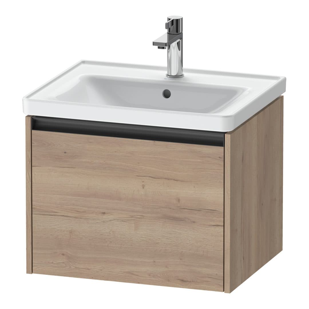 Duravit Ketho.2 – Έπιπλο Νιπτήρα – 584 mm, 1 συρτάρι, νιπτήρας κέντρο, 584 x 455 x 440 mm – Marbled Oak Matt, Decor (K25081055550000)