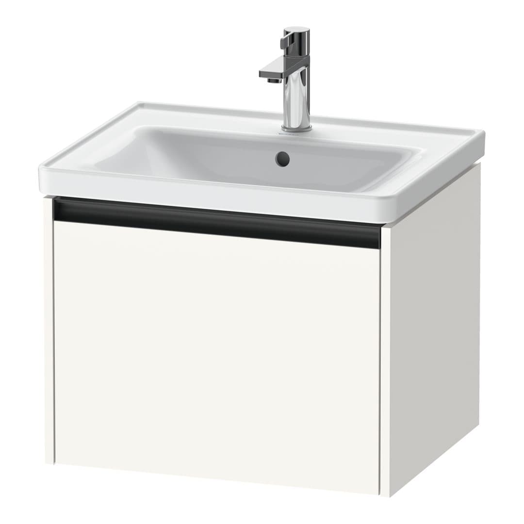 Duravit Ketho.2 – Έπιπλο Νιπτήρα – 584 mm, 1 συρτάρι, νιπτήρας κέντρο, 584 x 455 x 440 mm – White Super Matt, Decor (K25081084840000)