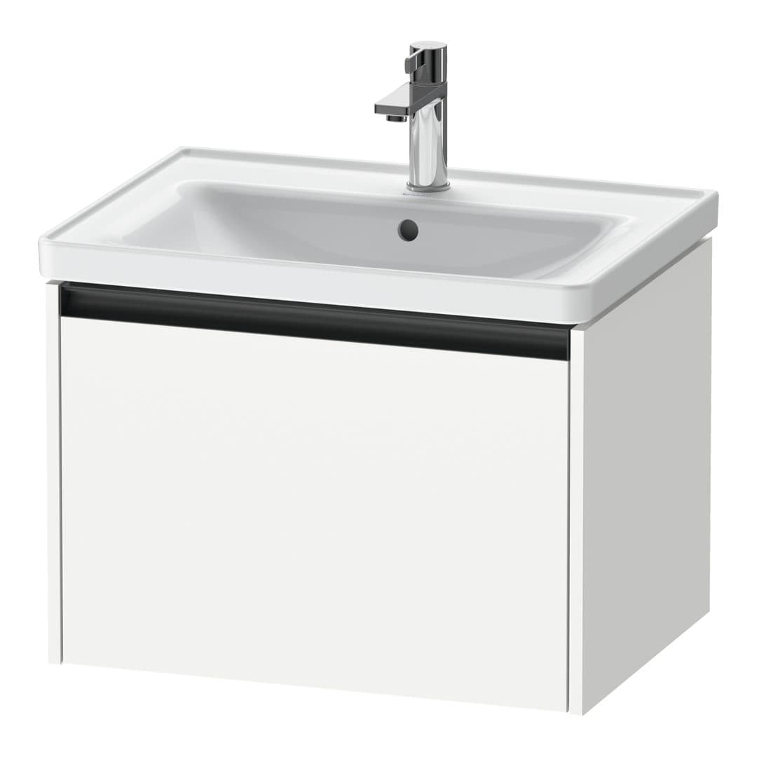 Duravit Ketho.2 – Έπιπλο Νιπτήρα – 634 mm, 1 συρτάρι, νιπτήρας κέντρο – White Matt, Decor (K25082018180000)