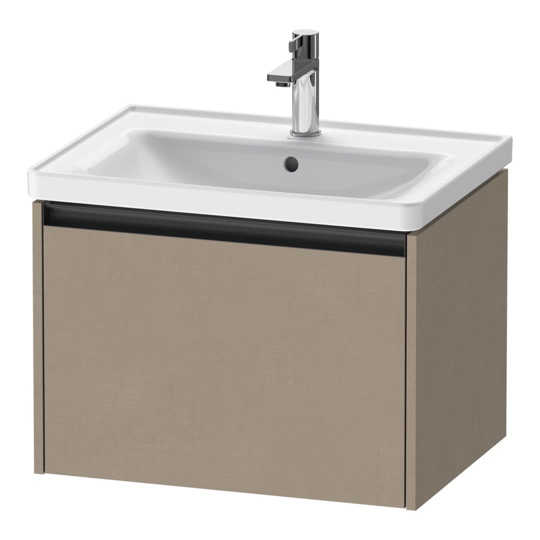 Duravit Ketho.2 – Έπιπλο Νιπτήρα – 634 mm, 1 συρτάρι, νιπτήρας κέντρο – Linen Matt, Decor (K25082075750000)