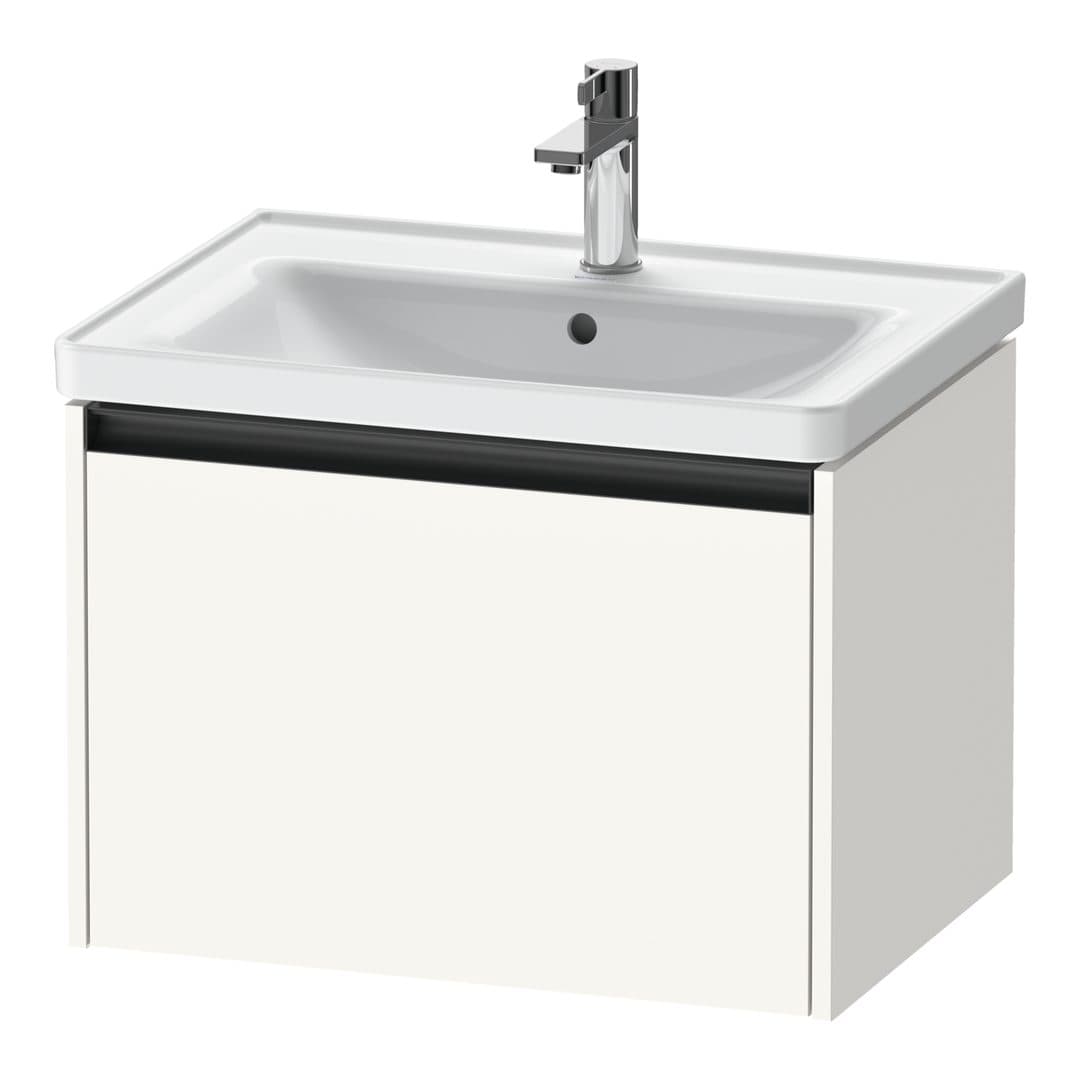 Duravit Ketho.2 – Έπιπλο Νιπτήρα – 634 mm, 1 συρτάρι, νιπτήρας κέντρο – White Super Matt, Decor (K25082084840000)