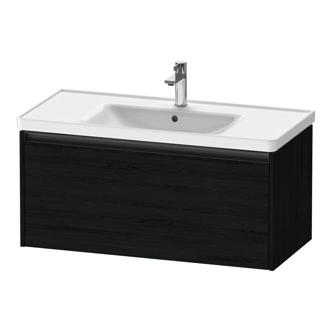 Duravit Ketho.2 – Έπιπλο Νιπτήρα – 984 mm, 1 συρτάρι, νιπτήρας κέντρο, 984 x 455 x 440 mm – Black oak Matt, Decor (K25084016160000)