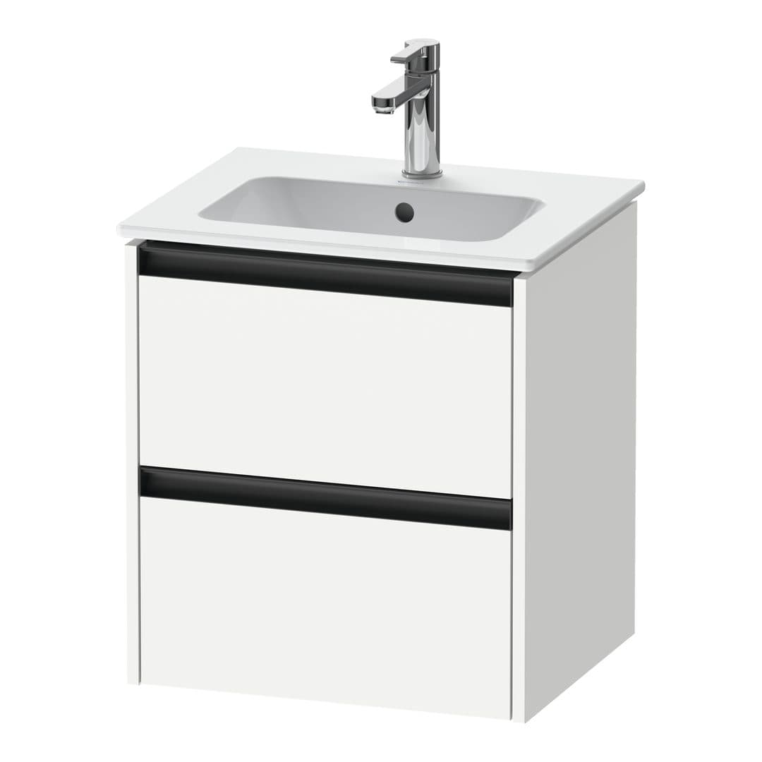 Duravit Ketho.2 – Έπιπλο Νιπτήρα – 510 mm, 2 συρτάρια, νιπτήρας κέντρο – White Matt, Decor (K25261018180000)