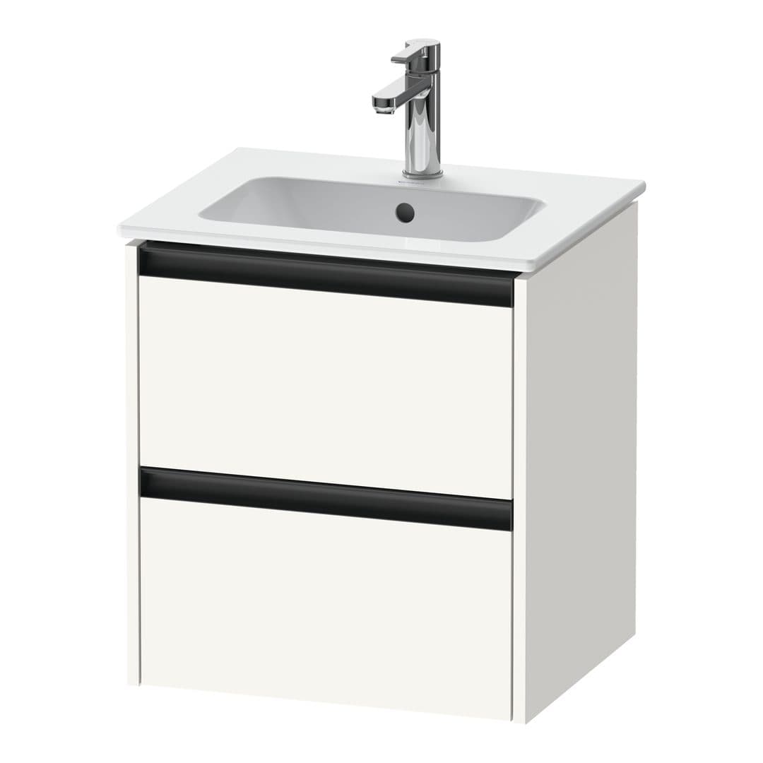 Duravit Ketho.2 – Έπιπλο Νιπτήρα – 510 mm, 2 συρτάρια, νιπτήρας κέντρο – White Super Matt, Decor (K25261084840000)