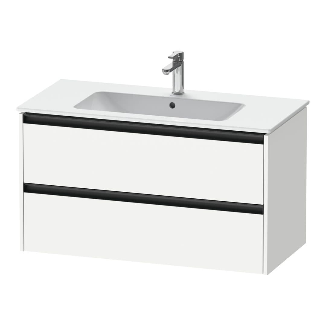 Duravit Ketho.2 – Έπιπλο Νιπτήρα – 1010 mm, 2 συρτάρια, νιπτήρας κέντρο – White Matt, Decor (K25264018180000)