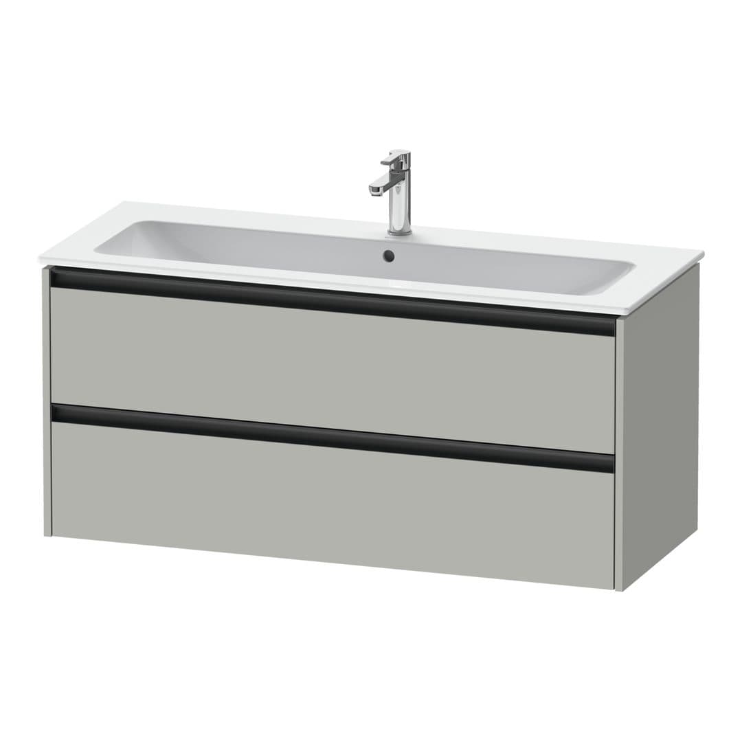 Duravit Ketho.2 – Έπιπλο Νιπτήρα – 1210 mm, 2 συρτάρια, νιπτήρας κέντρο – Concrete grey Matt, Decor (K25265007070000)