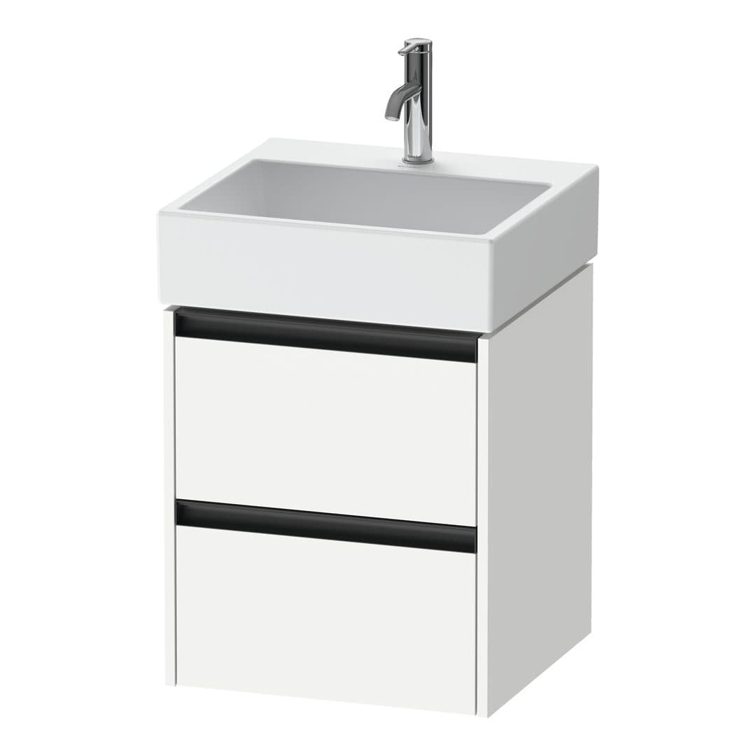 Duravit Ketho.2 – Έπιπλο Νιπτήρα – 484 mm, 2 συρτάρια, νιπτήρας κέντρο, 484 x 460 x 549 mm – White Matt, Decor (K25274018180000)