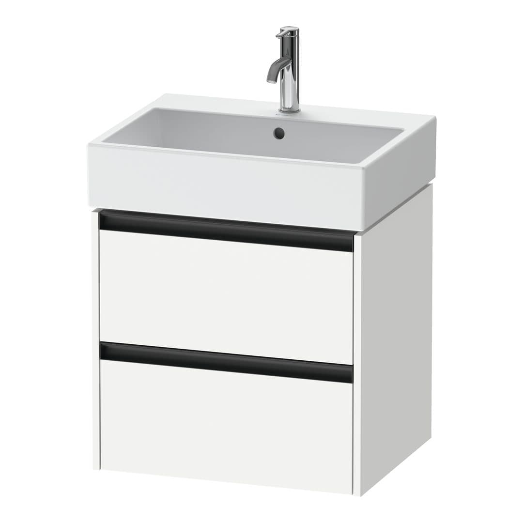 Duravit Ketho.2 – Έπιπλο Νιπτήρα – 584 mm, 2 συρτάρια, νιπτήρας κέντρο, 584 x 460 x 549 mm – White Matt, Decor (K25275018180000)