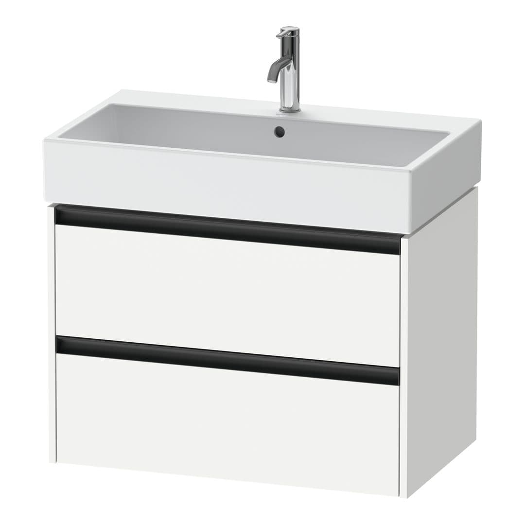 Duravit Ketho.2 – Έπιπλο Νιπτήρα – 784 mm, 2 συρτάρια, νιπτήρας κέντρο – White Matt, Decor (K25277018180000)