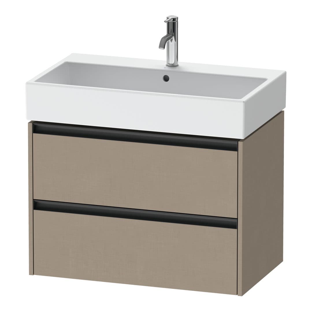 Duravit Ketho.2 – Έπιπλο Νιπτήρα – 784 mm, 2 συρτάρια, νιπτήρας κέντρο – Linen Matt, Decor (K25277075750000)