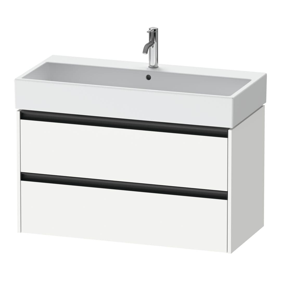 Duravit Ketho.2 – Έπιπλο Νιπτήρα – 984 mm, 2 συρτάρια, νιπτήρας κέντρο, 984 x 460 x 549 mm – White Matt, Decor (K25278018180000)