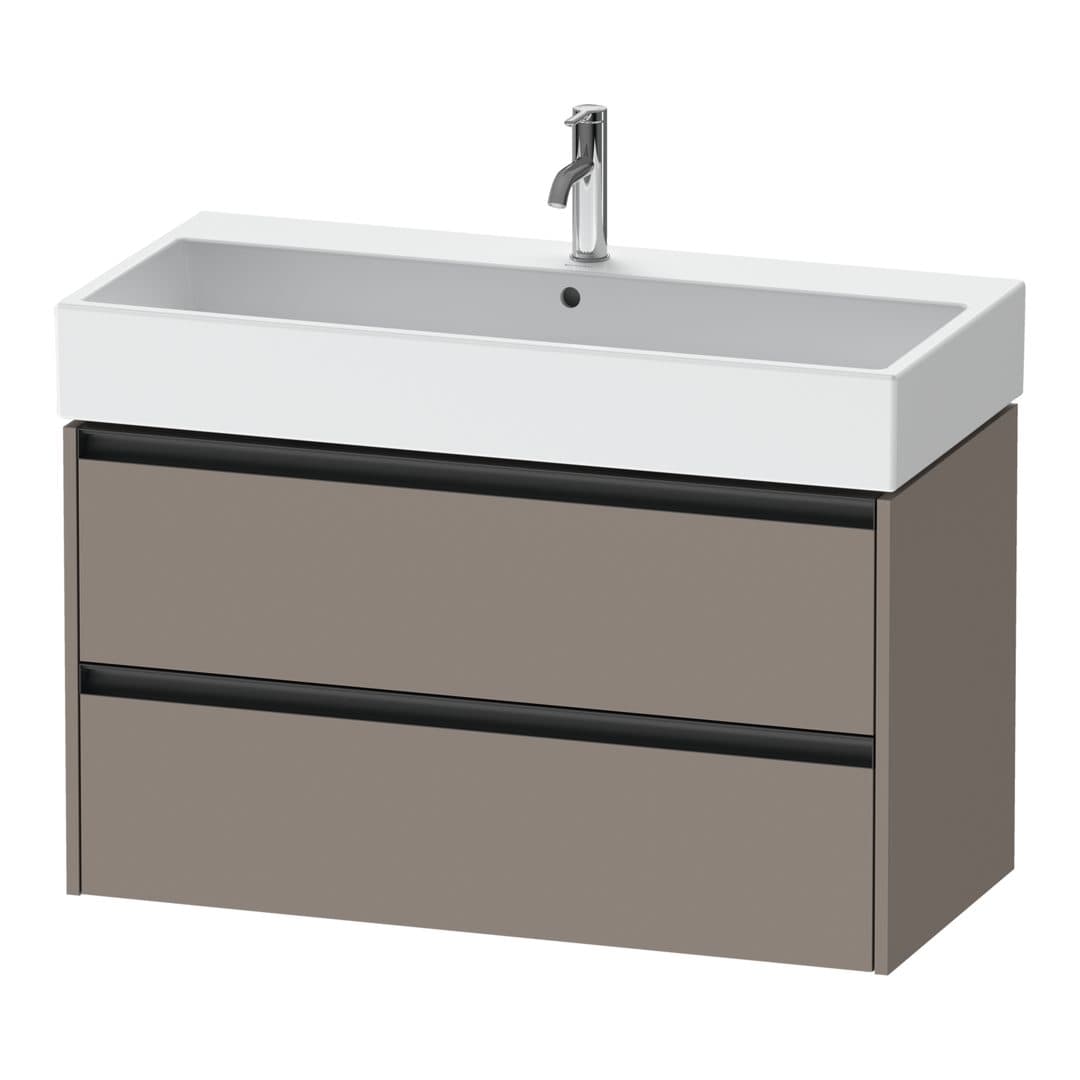 Duravit Ketho.2 – Έπιπλο Νιπτήρα – 984 mm, 2 συρτάρια, νιπτήρας κέντρο, 984 x 460 x 549 mm – Basalte Matt, Decor (K25278043430000)