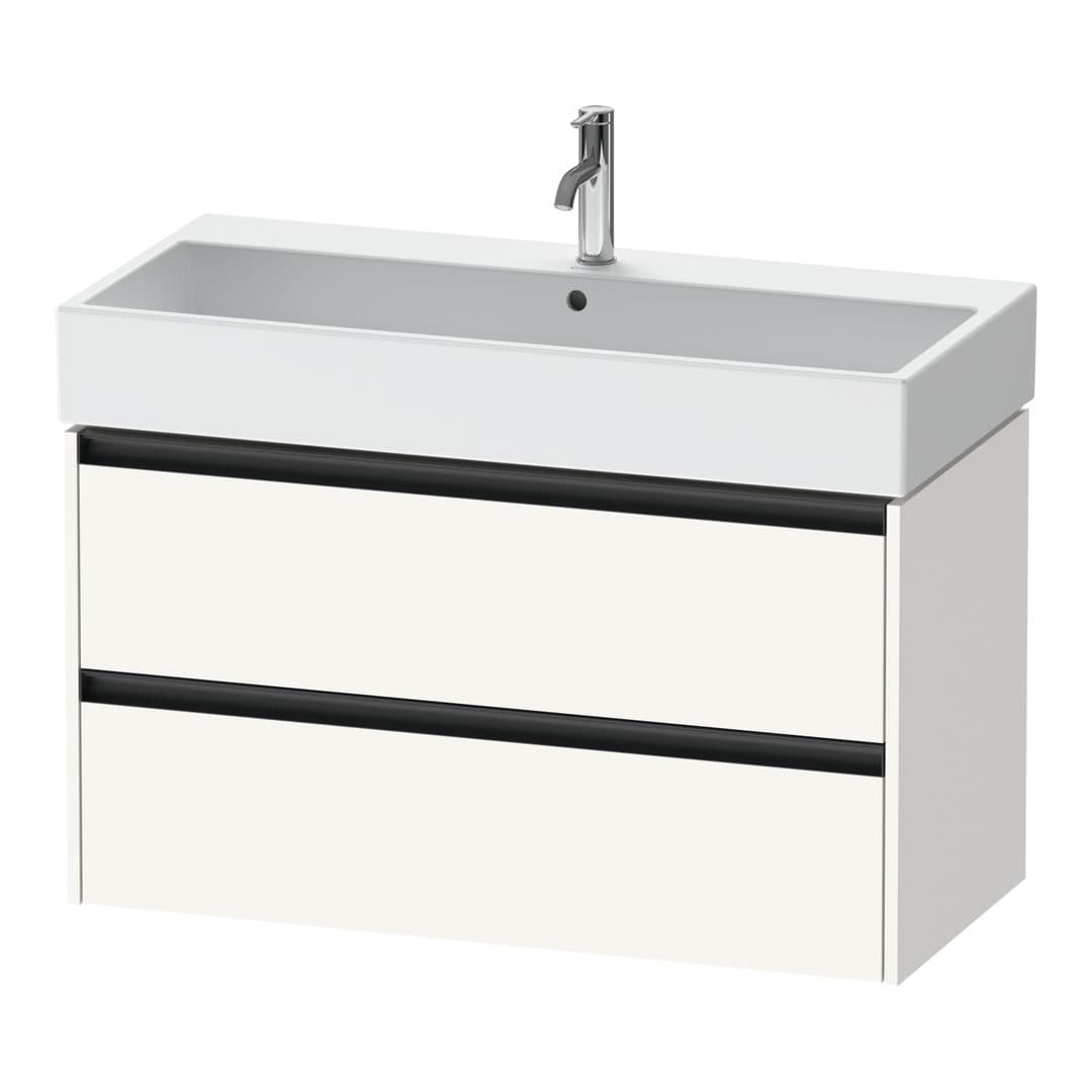 Duravit Ketho.2 – Έπιπλο Νιπτήρα – 984 mm, 2 συρτάρια, νιπτήρας κέντρο, 984 x 460 x 549 mm – White Super Matt, Decor (K25278084840000)