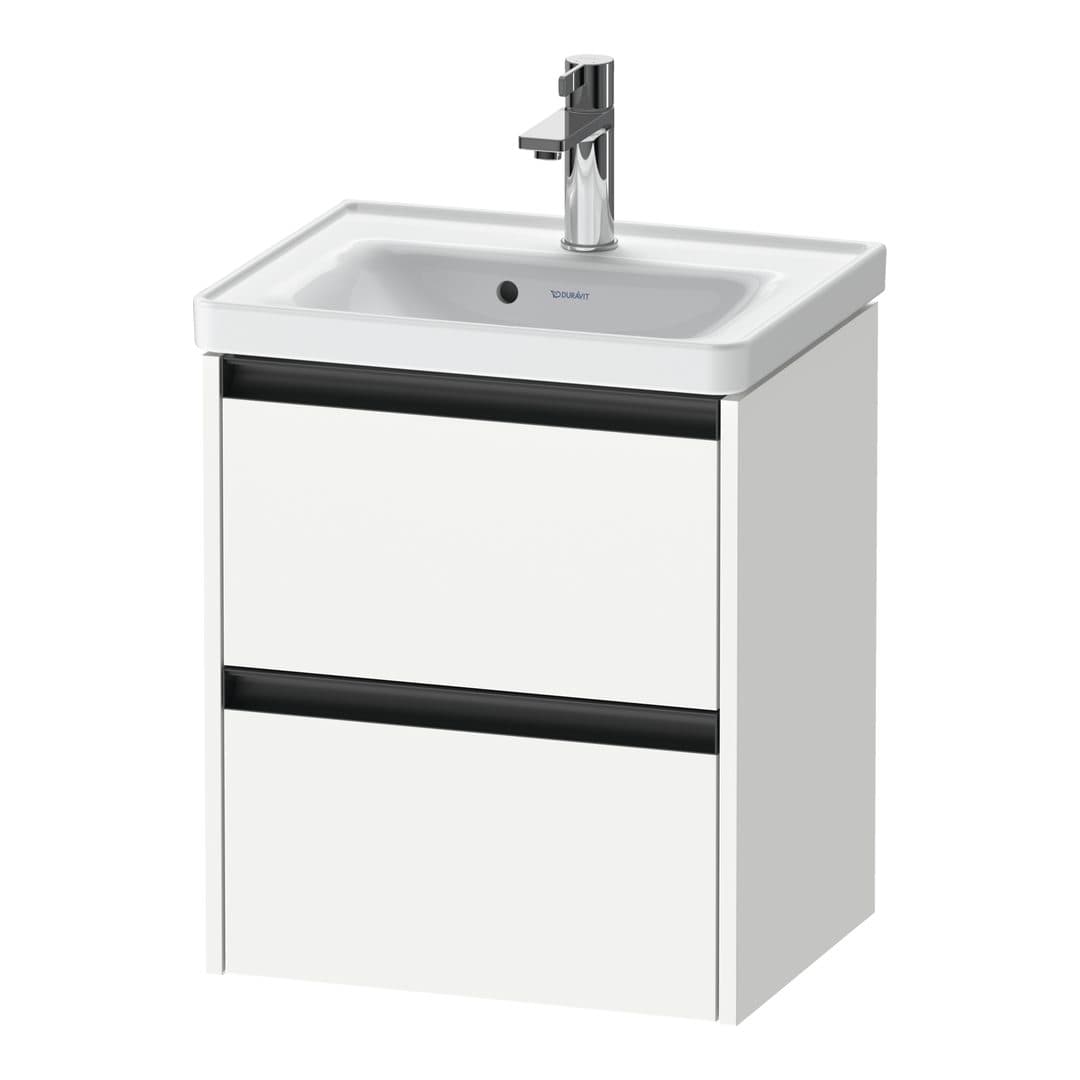 Duravit Ketho.2 – Έπιπλο Νιπτήρα – 484 mm, 2 συρτάρια, νιπτήρας κέντρο, 484 x 375 x 549 mm – White Matt, Decor (K25280018180000)