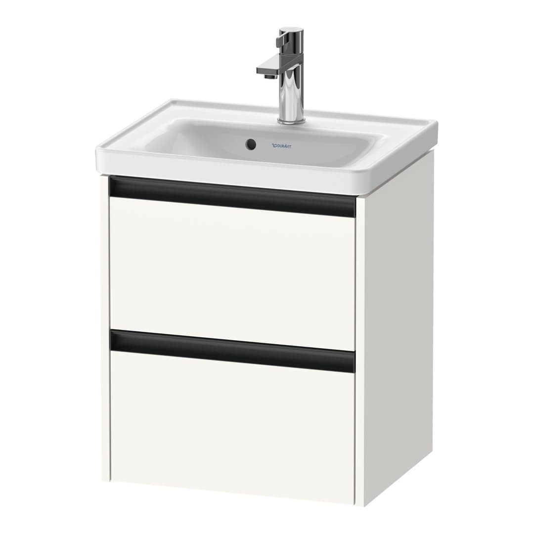 Duravit Ketho.2 – Έπιπλο Νιπτήρα – 484 mm, 2 συρτάρια, νιπτήρας κέντρο, 484 x 375 x 549 mm – White Super Matt, Decor (K25280084840000)