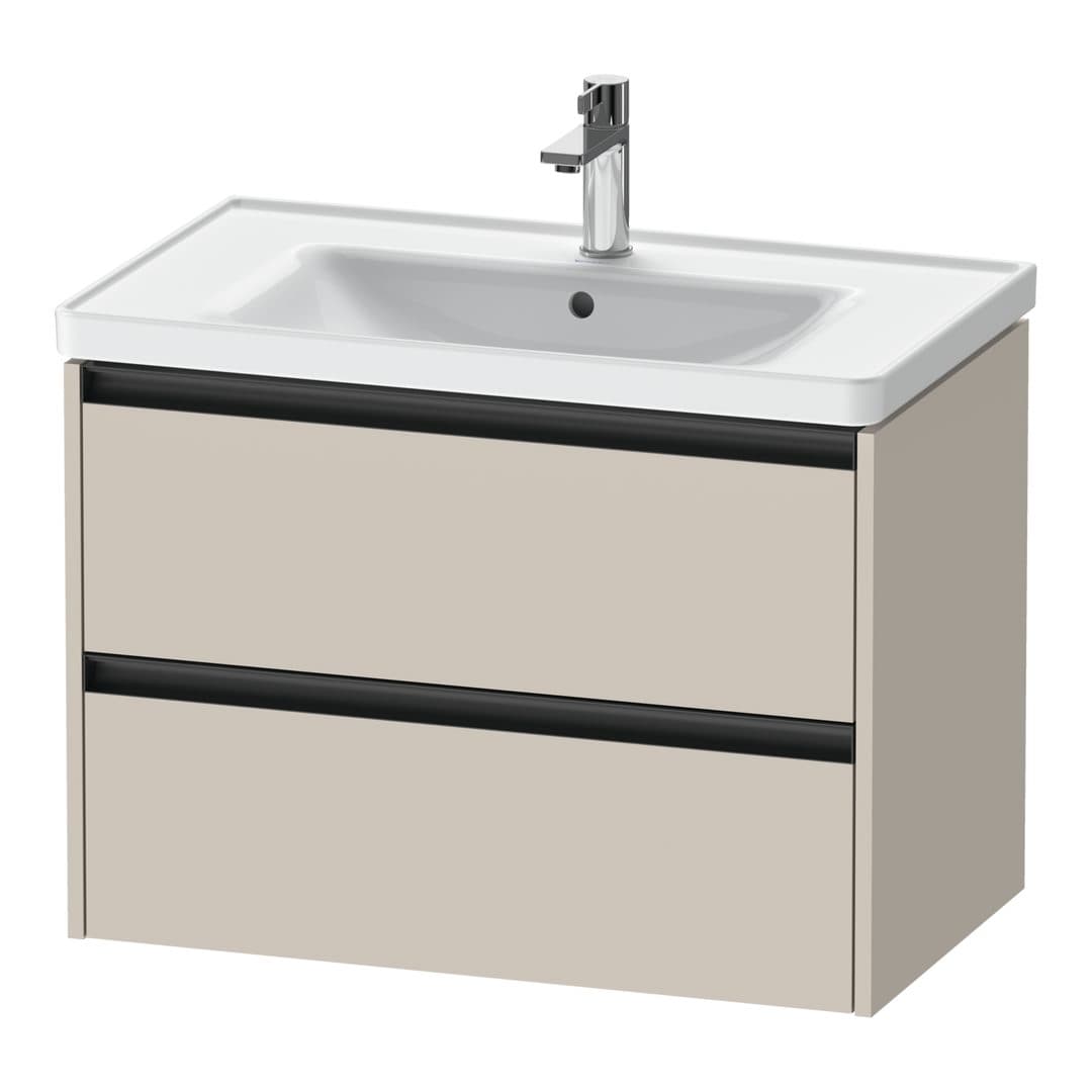 Duravit Ketho.2 – Έπιπλο Νιπτήρα – 784 mm, 2 συρτάρια – Taupe Matt, Decor (K25283091910000)