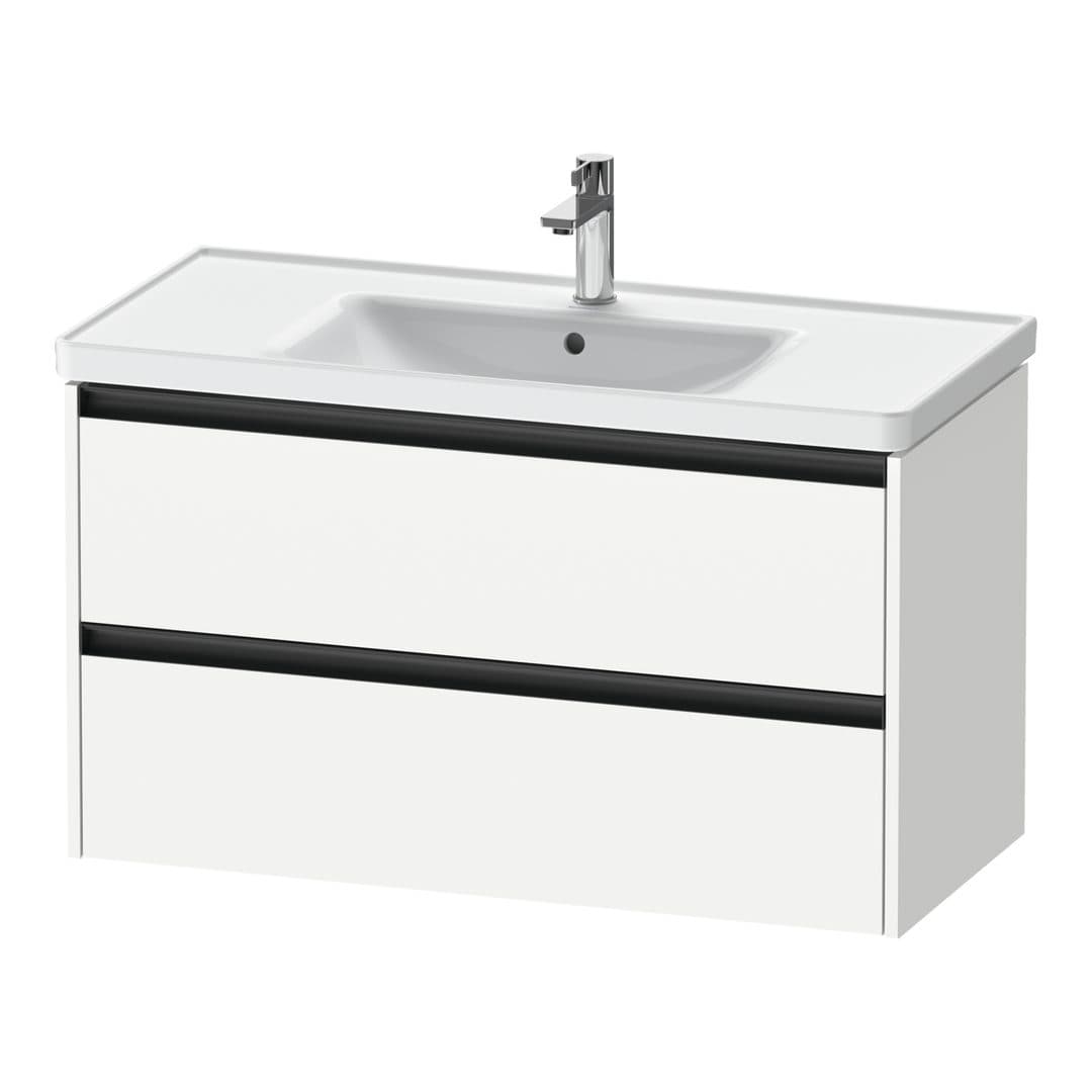 Duravit Ketho.2 – Έπιπλο Νιπτήρα – 984 mm, 2 συρτάρια, νιπτήρας κέντρο, 984 x 455 x 549 mm – White Matt, Decor (K25284018180000)