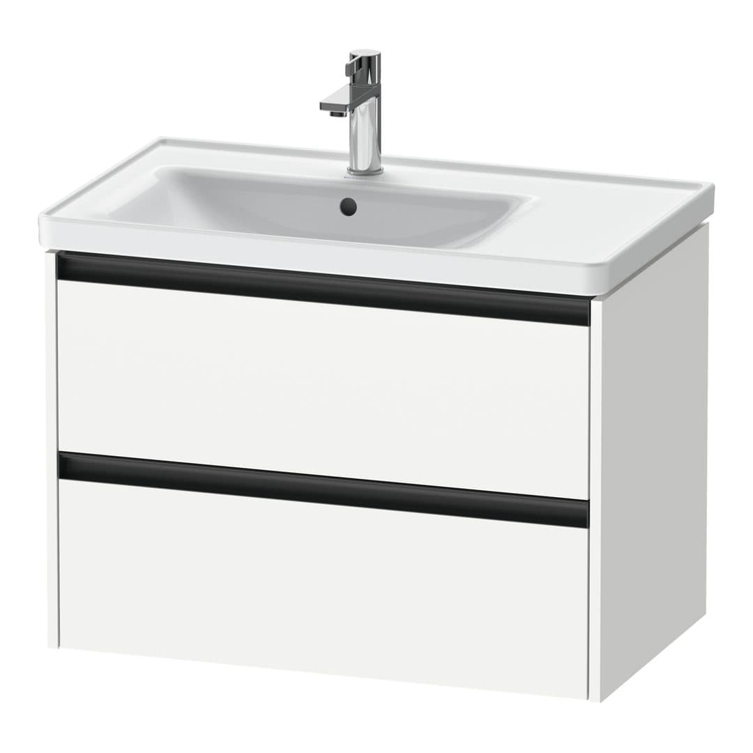 Duravit Ketho.2 – Έπιπλο Νιπτήρα – 784 mm, 2 συρτάρια, νιπτήρας αριστερά – White Matt, Decor (K25285018180000)