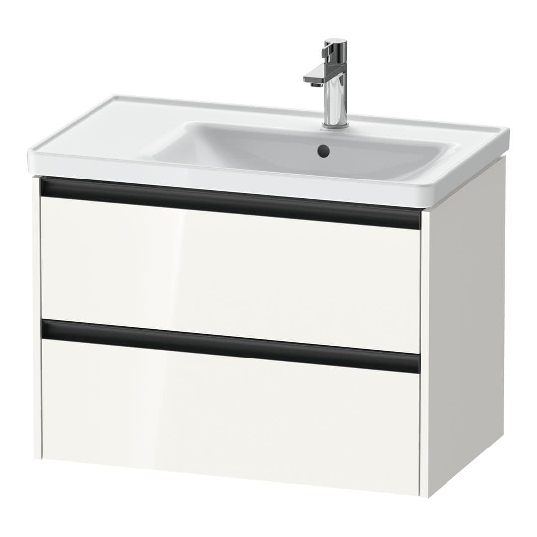 Duravit Ketho.2 – Έπιπλο Νιπτήρα – 784 mm, 2 συρτάρια, νιπτήρας δεξιά – White High Gloss, Decor (K25286022220000)