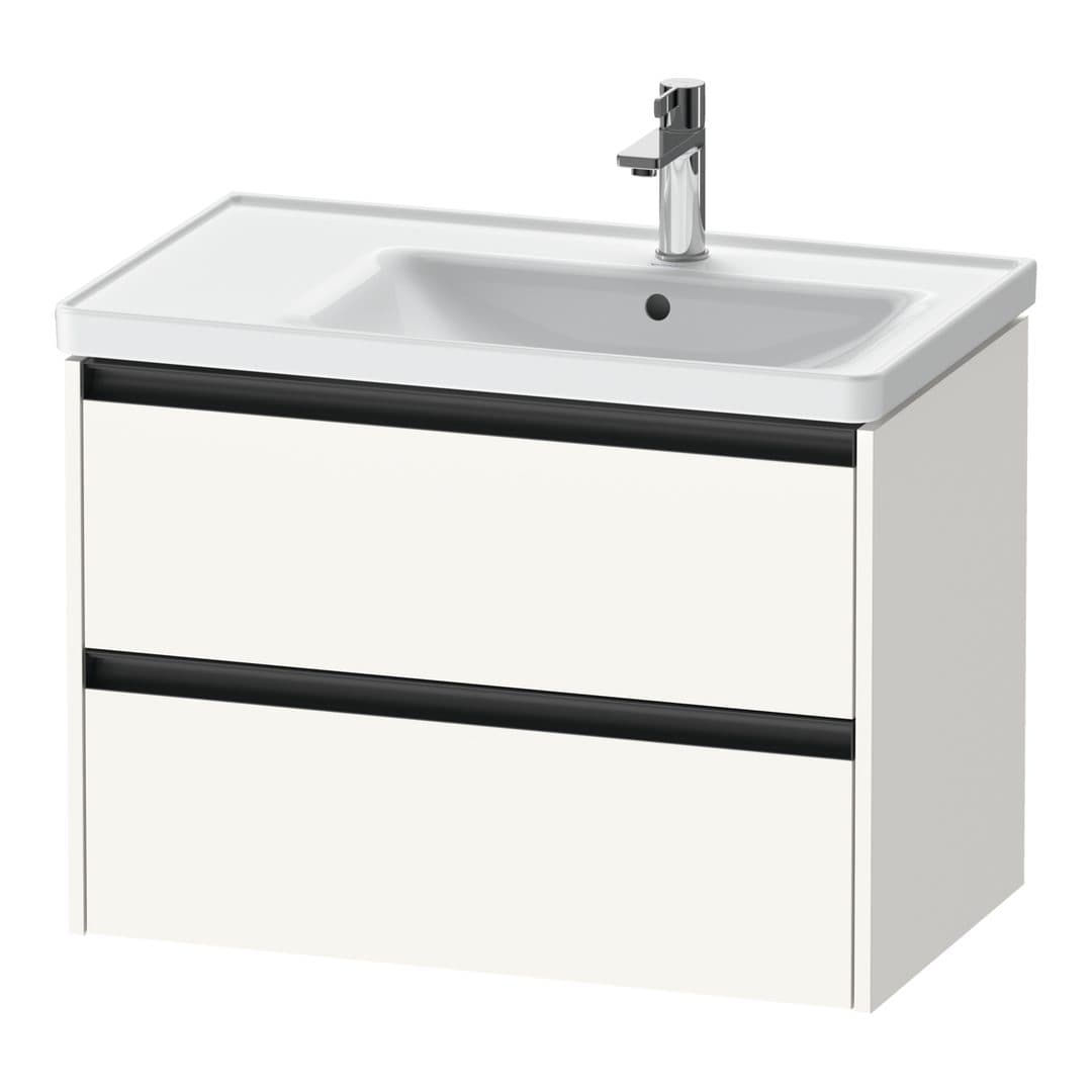 Duravit Ketho.2 – Έπιπλο Νιπτήρα – 784 mm, 2 συρτάρια, νιπτήρας δεξιά – White Super Matt, Decor (K25286084840000)