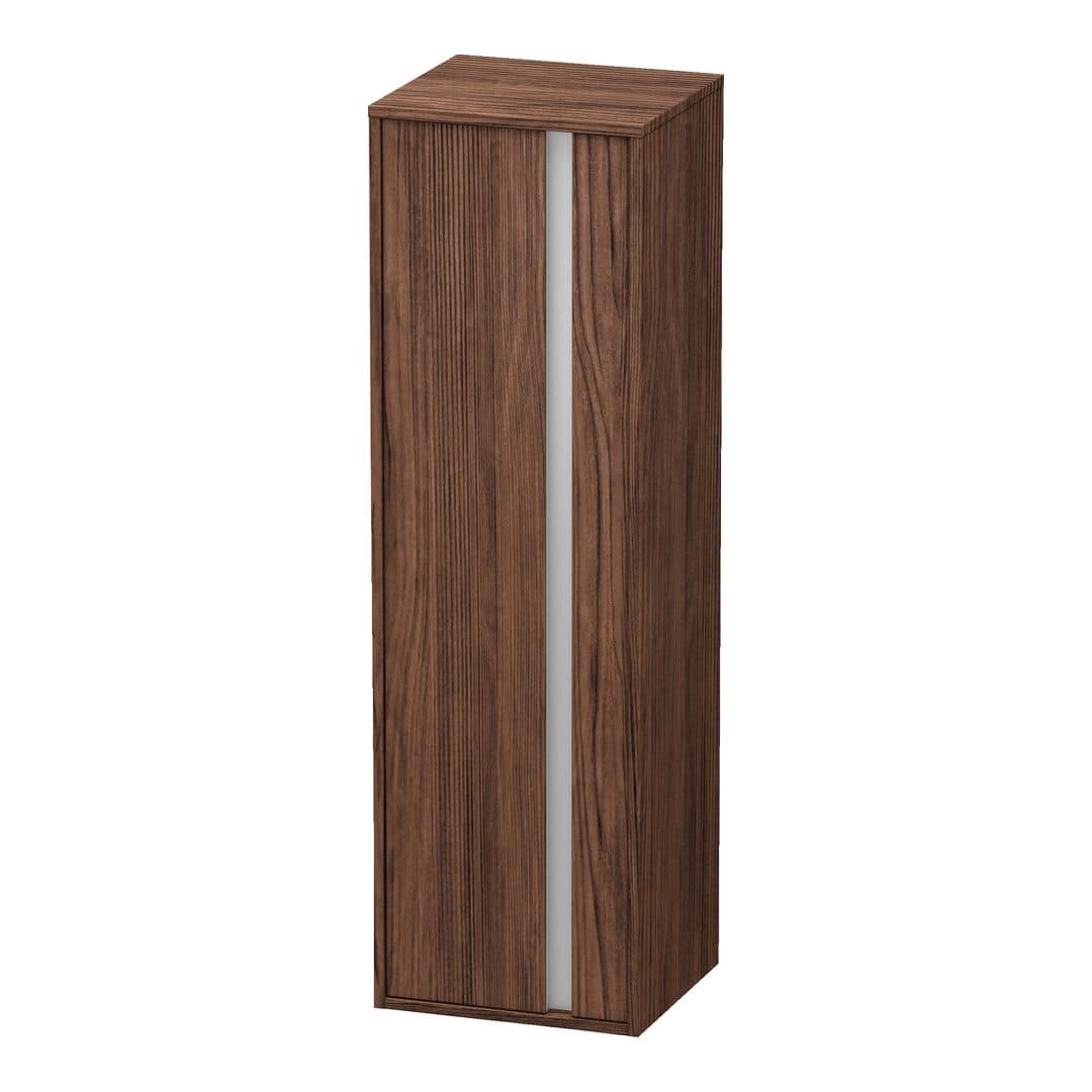 Duravit Ketho – Κολόνα Μπάνιου – 400 mm, μεσαία, 1 πόρτα, αριστερή – Walnut dark Matt, Decor (KT1257L2121)