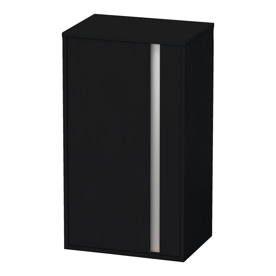 Duravit Ketho – Κολόνα Μπάνιου – 500 mm, μεσαία, 1 πόρτα, αριστερή, 500 x 360 x 880 mm, Total number of shelves: 2 – Black oak Matt, Decor (KT1266L1616)