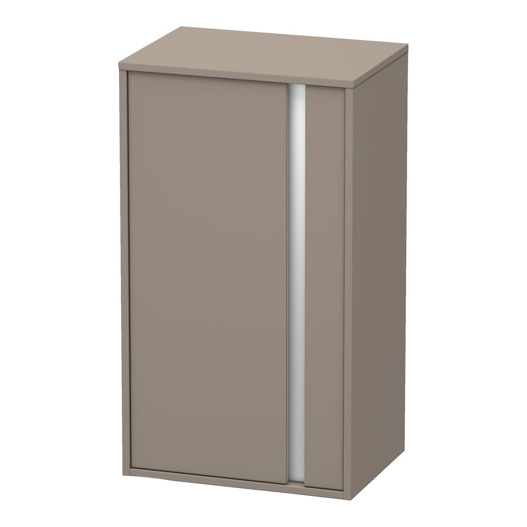 Duravit Ketho – Κολόνα Μπάνιου – 500 mm, μεσαία, 1 πόρτα, αριστερή, 500 x 360 x 880 mm, Total number of shelves: 2 – Basalte Matt, Decor (KT1266L4343)