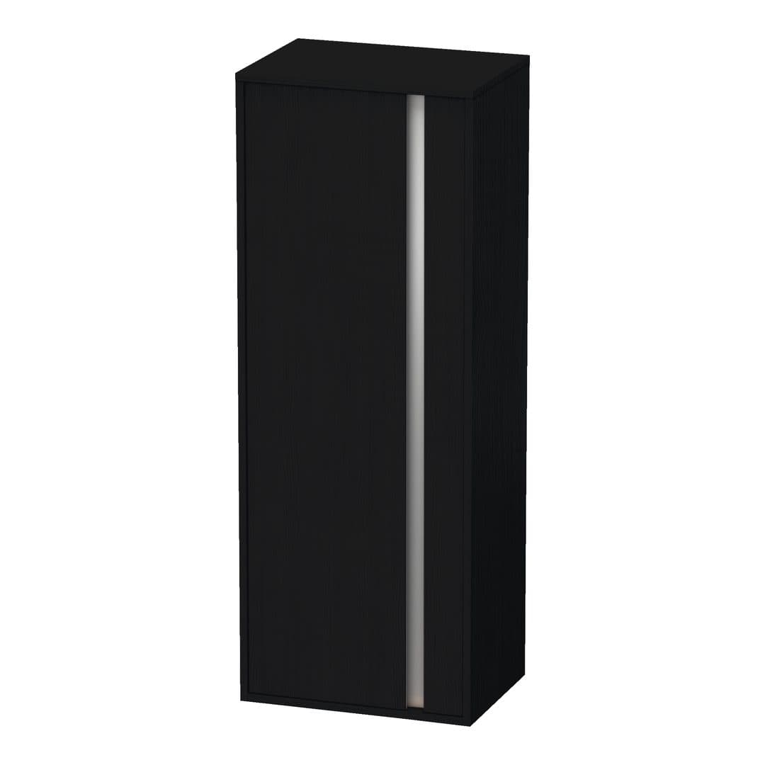 Duravit Ketho – Κολόνα Μπάνιου – 500 mm, μεσαία, 1 πόρτα, αριστερή, 500 x 360 x 1320 mm, Total number of shelves: 3 – Black oak Matt, Decor (KT1267L1616)