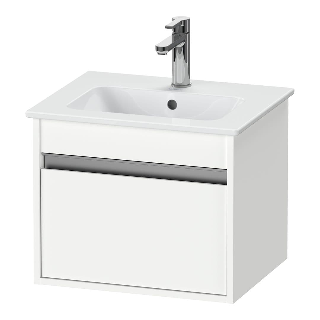 Duravit Ketho – Έπιπλο Νιπτήρα – 500 mm, 1 συρτάρι, νιπτήρας κέντρο, Compact – White Matt, Decor (KT640401818)