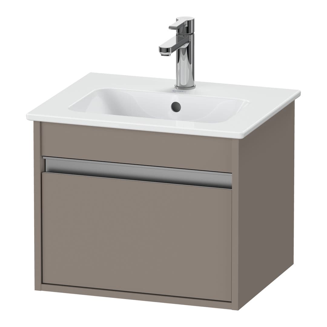 Duravit Ketho – Έπιπλο Νιπτήρα – 500 mm, 1 συρτάρι, νιπτήρας κέντρο, Compact – Basalte Matt, Decor (KT640404343)