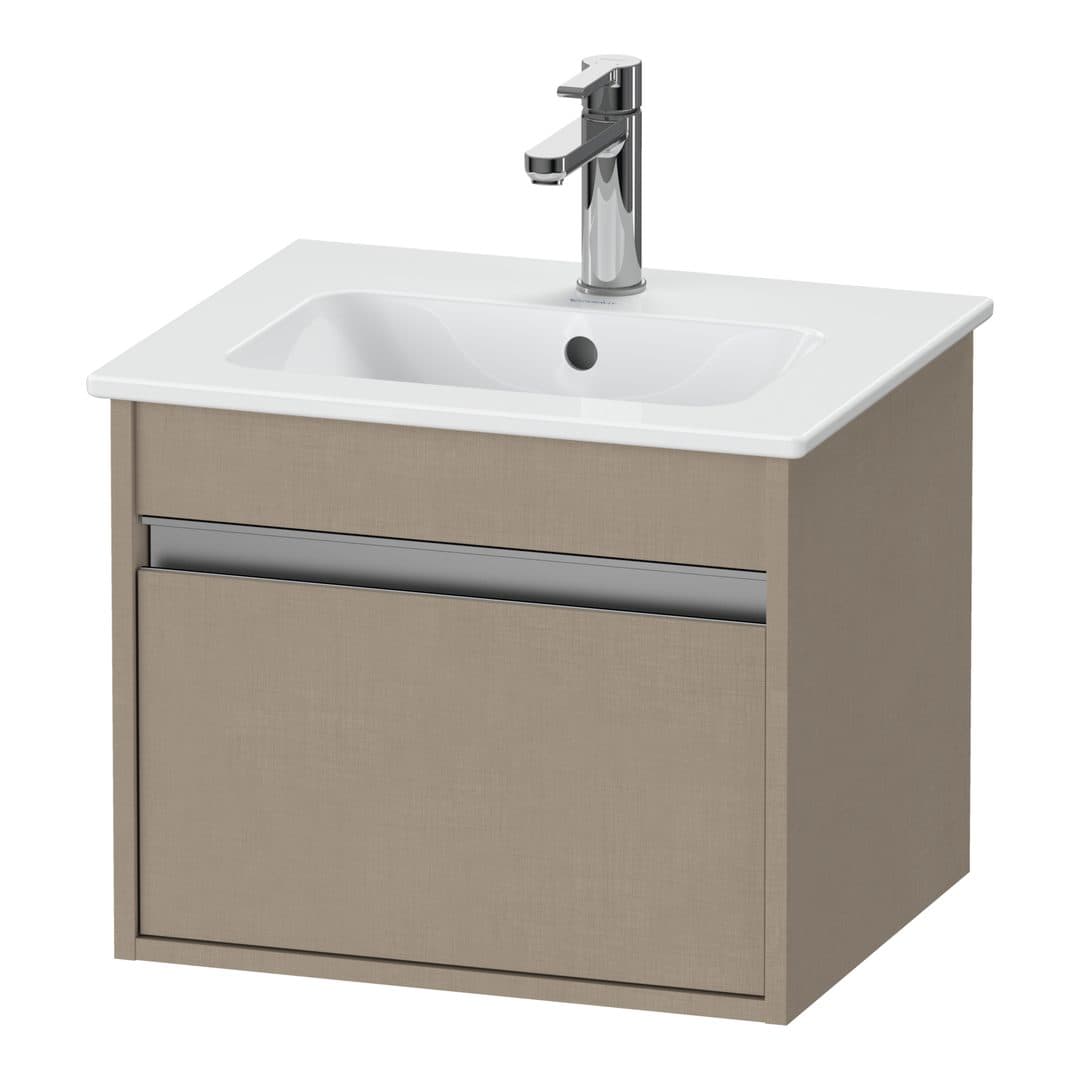 Duravit Ketho – Έπιπλο Νιπτήρα – 500 mm, 1 συρτάρι, νιπτήρας κέντρο, Compact – Linen Matt, Decor (KT640407575)