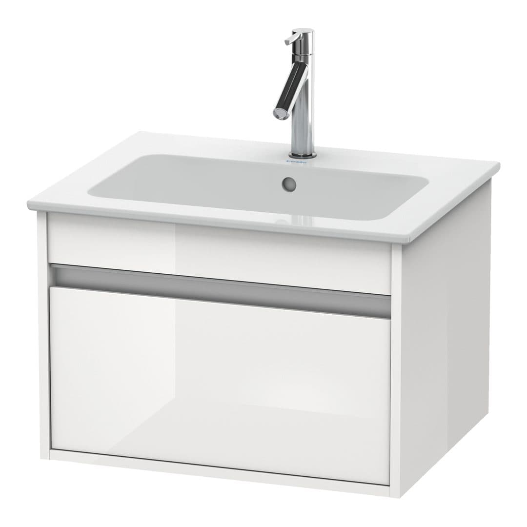 Duravit Ketho – Έπιπλο Νιπτήρα – 600 mm, 1 συρτάρι, νιπτήρας κέντρο, 600 x 475 x 410 mm – White High Gloss, Decor (KT641802222)
