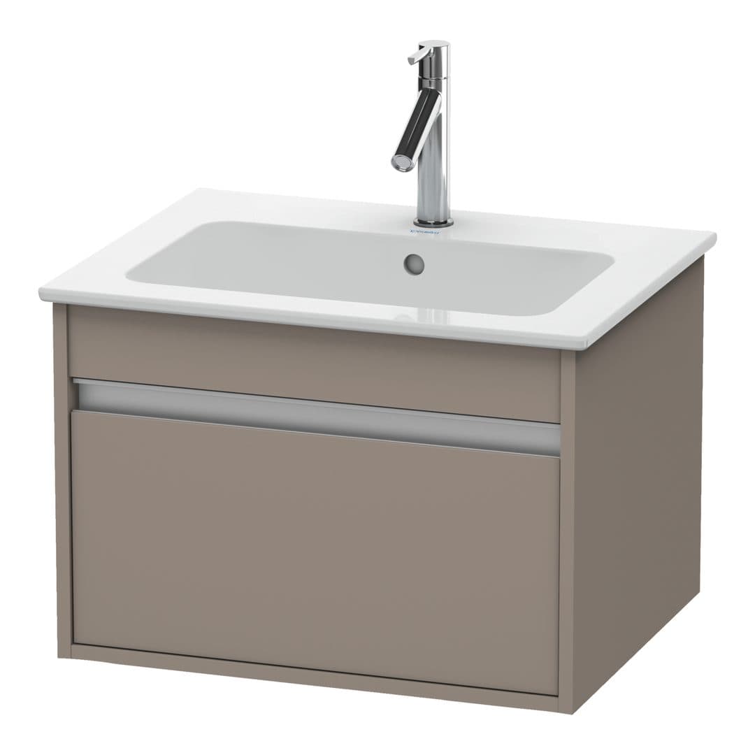 Duravit Ketho – Έπιπλο Νιπτήρα – 600 mm, 1 συρτάρι, νιπτήρας κέντρο, 600 x 475 x 410 mm – Basalte Matt, Decor (KT641804343)