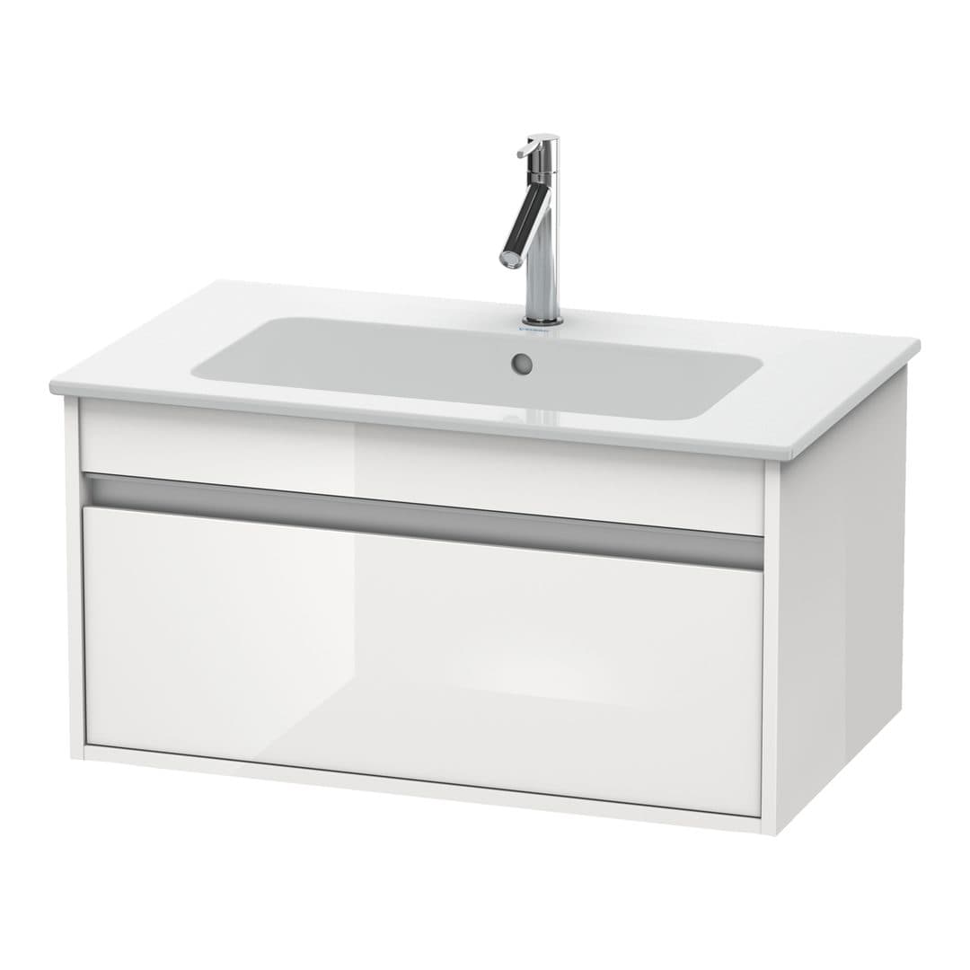 Duravit Ketho – Έπιπλο Νιπτήρα – 800 mm, 1 συρτάρι, νιπτήρας κέντρο, 800 x 475 x 410 mm – White High Gloss, Decor (KT641902222)