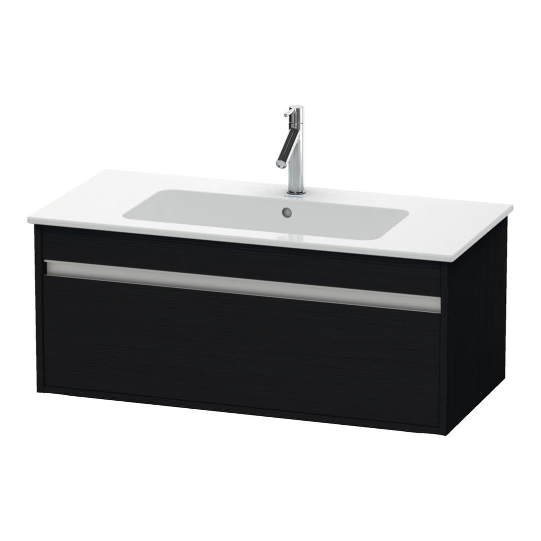 Duravit Ketho – Έπιπλο Νιπτήρα – 1000 mm, 1 συρτάρι, νιπτήρας κέντρο, 1000 x 475 x 410 mm – Black oak Matt, Decor (KT642001616)